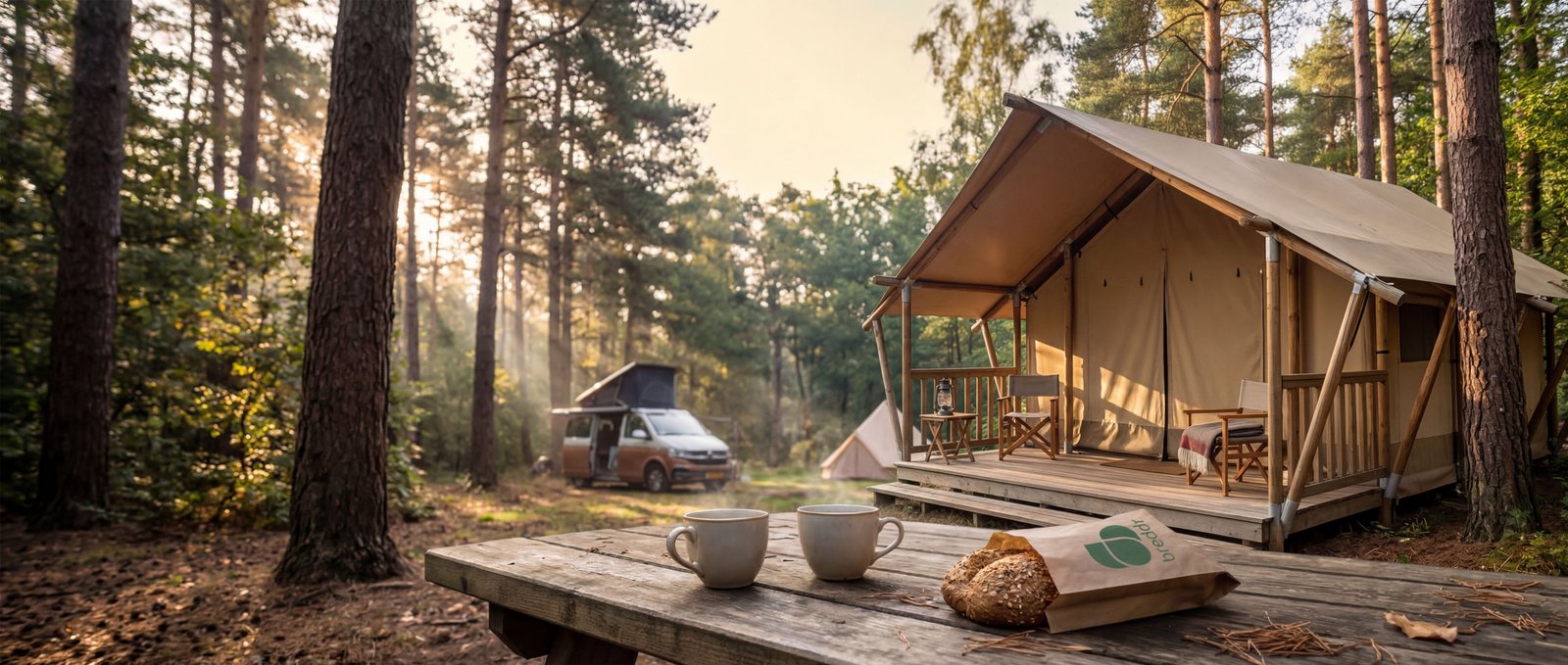 Calm Dutch forest landscape